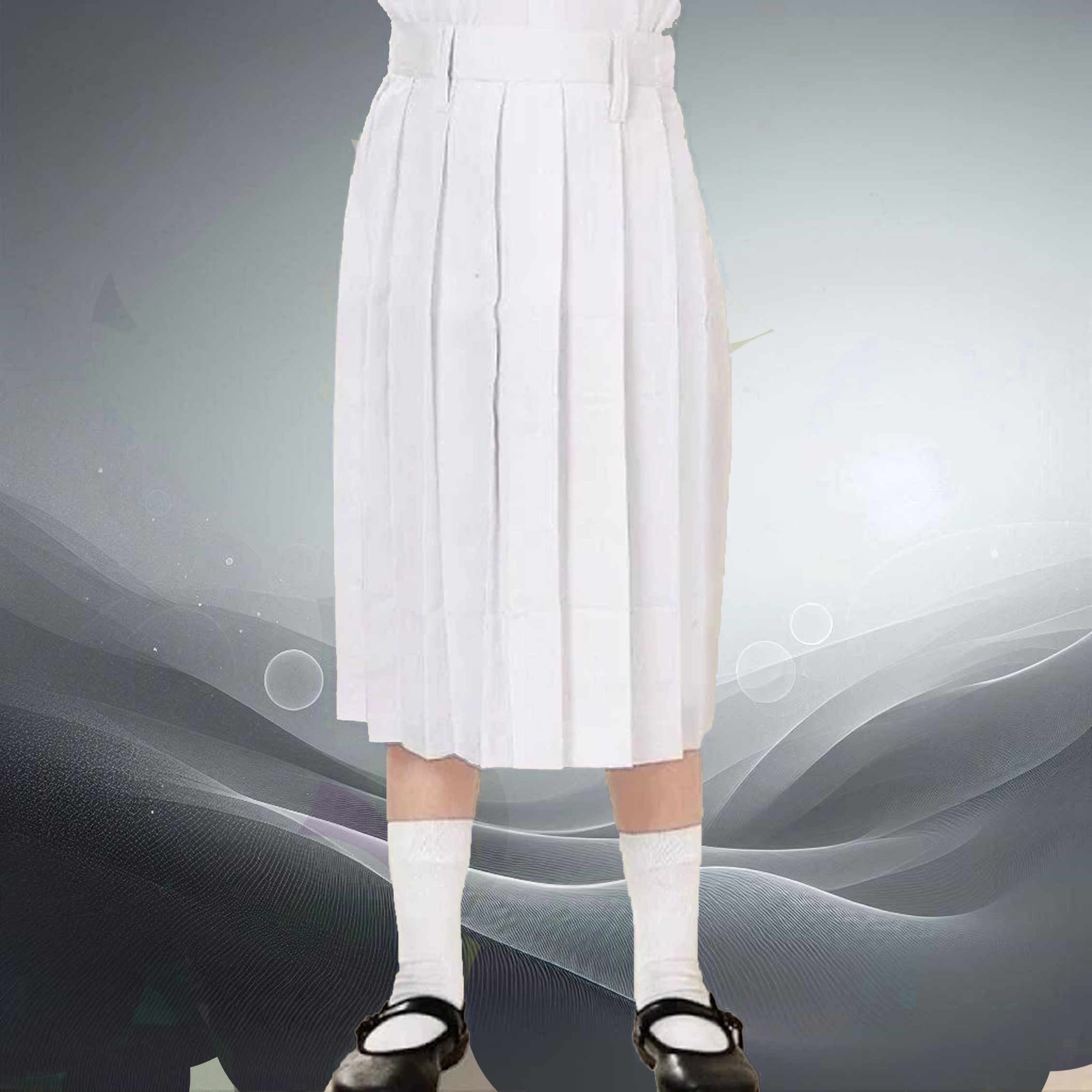 school uniform skirt white