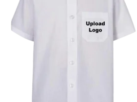 school half shirt white cotton shirt